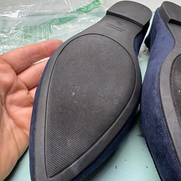 amazon essentials women's size 10 blue velvet loafers - Picture 5 of 6